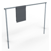 Carpet beater frame | Cross tube 3500 mm | steel tube  60 mm